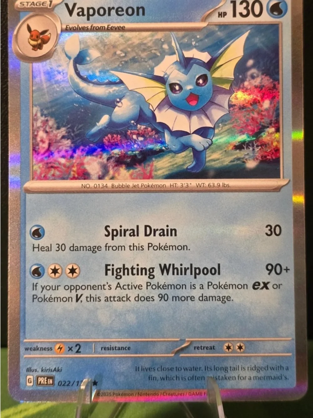 Pokémon Prismatic Evolutions Reverse Holo Eevee 074 + 8 Holo Eeveelutions Set NM